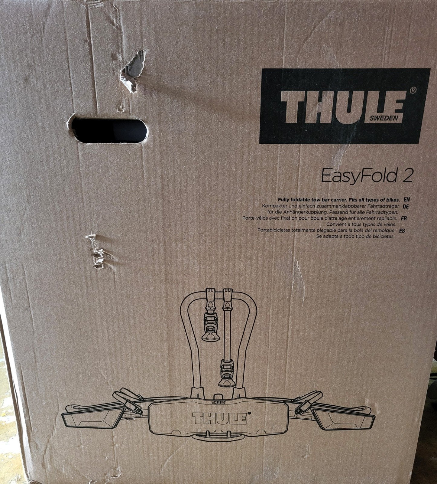 Thule easyfold Fietsendrager NIEUW IN DOOS, Elektrische fiets, Nieuw, Ophalen of Verzenden, 2 fietsen