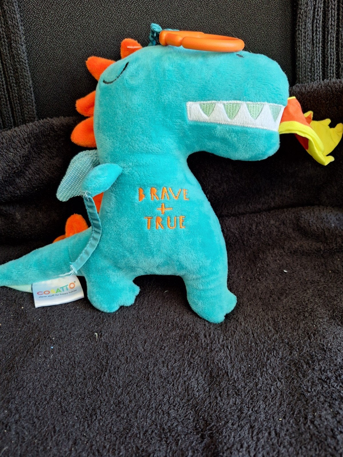 Groene draak knuffel, Kinderen en Baby's, Speelgoed | Knuffels en Pluche, Groen, Cosatto, Onbekend, Ophalen of Verzenden