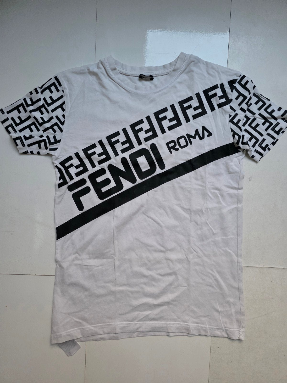 Fendi Roma tshirt maat s ( gedragen), Kleding | Heren, Ophalen of Verzenden, Gedragen, Maat 46 (S) of kleiner, Wit