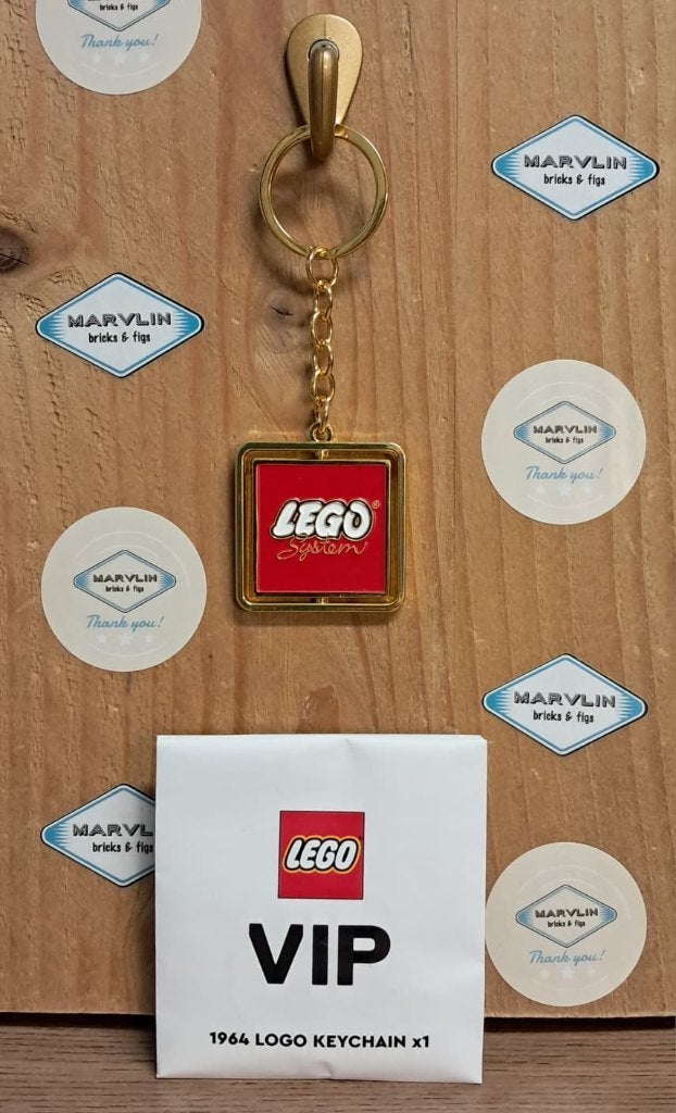 LEGO VIP 1964 LEGO Logo Spinning, Sleutelhanger (nieuw), Compleet, Overige thema's, Lego, Nieuw