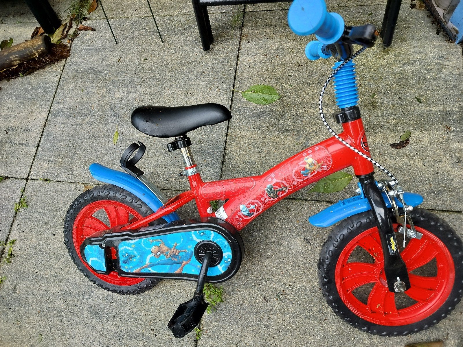spiderman boy bike, Ophalen, Zijwieltjes, Gebruikt, Minder dan 16 inch