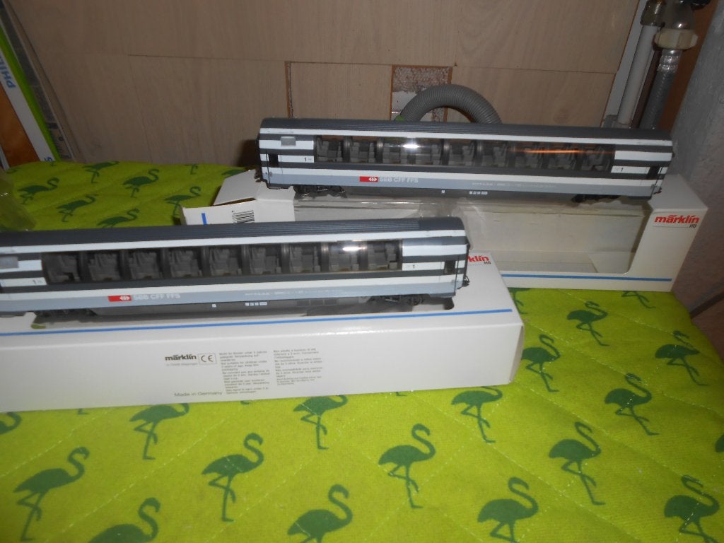 Märklin 4365 2x, panoramarijtuigen Zwitserland, van de SBB, Wisselstroom, Wagon, Ophalen of Verzenden, Zo goed als nieuw