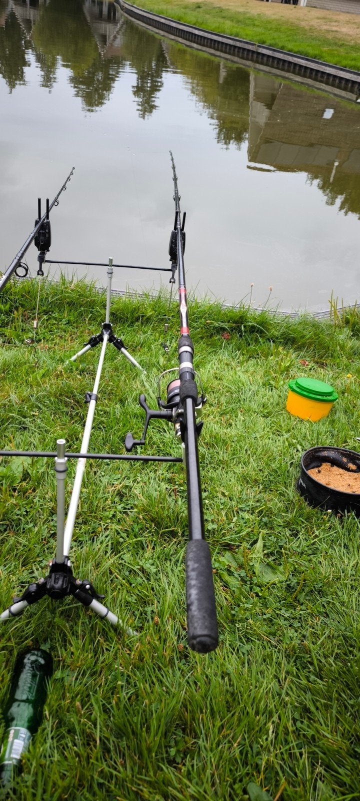 Shakespeare Beta 42 Carp Karperhengel met Molen, Watersport en Boten, Ophalen of Verzenden, Gebruikt, Werphengel