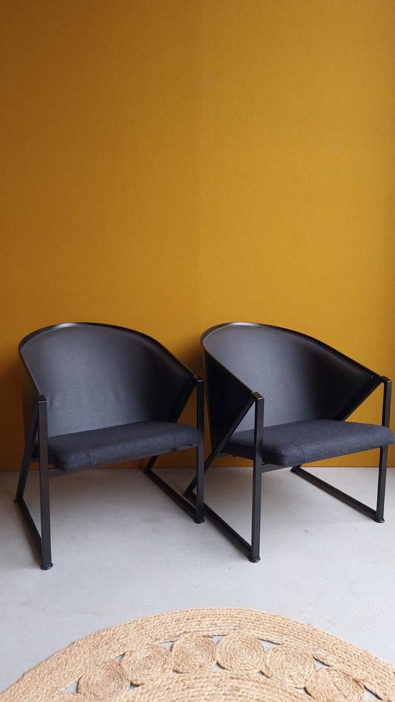 Set van 2 fauteuils, vintage design, Jouko Järvisalo, Huis en Inrichting, Stoelen, Ophalen, Twee, Stof, Nvt