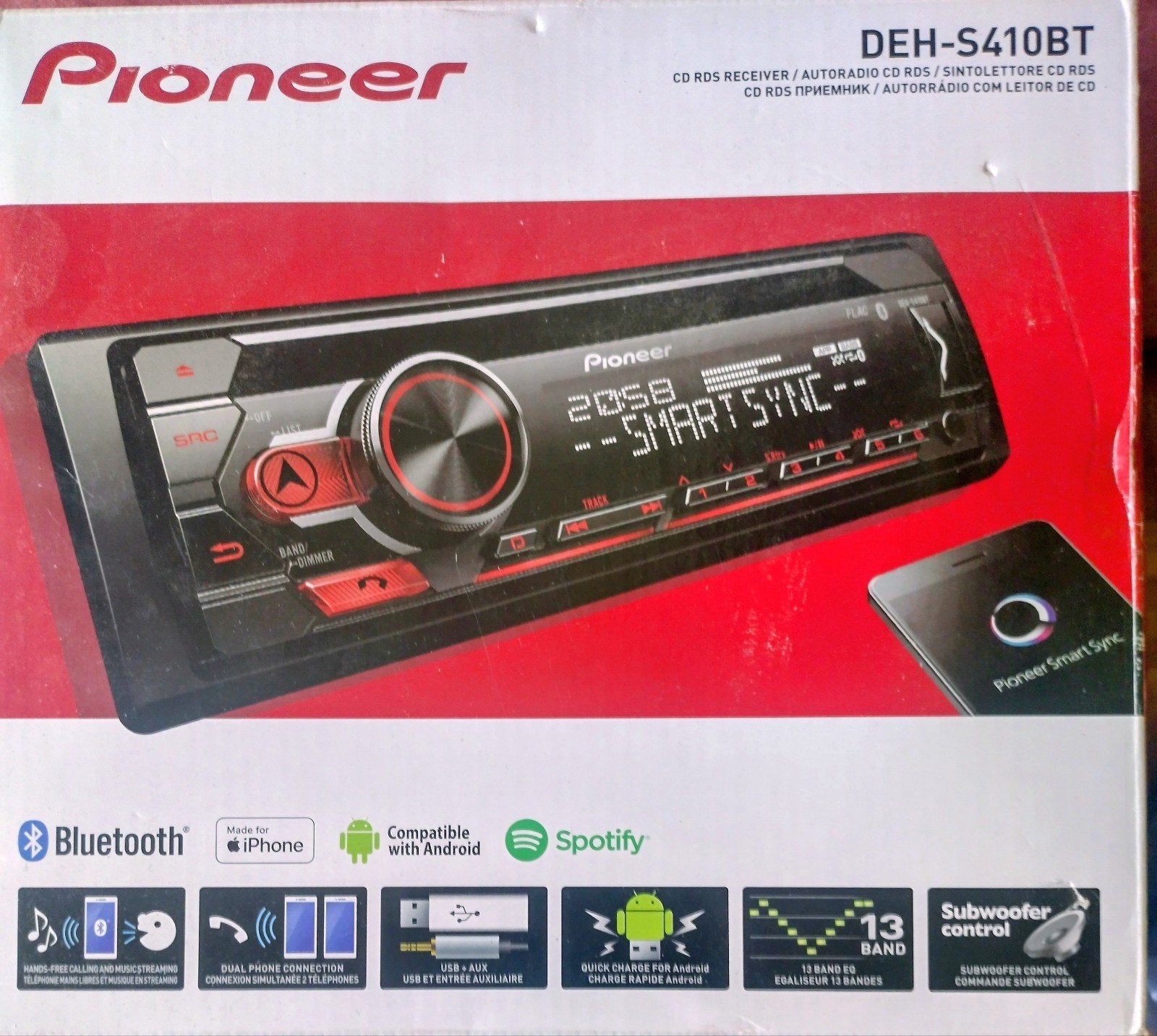 Pioneer DEH-S410BT Autoradio - Zo goed als nieuw!, Ophalen of Verzenden