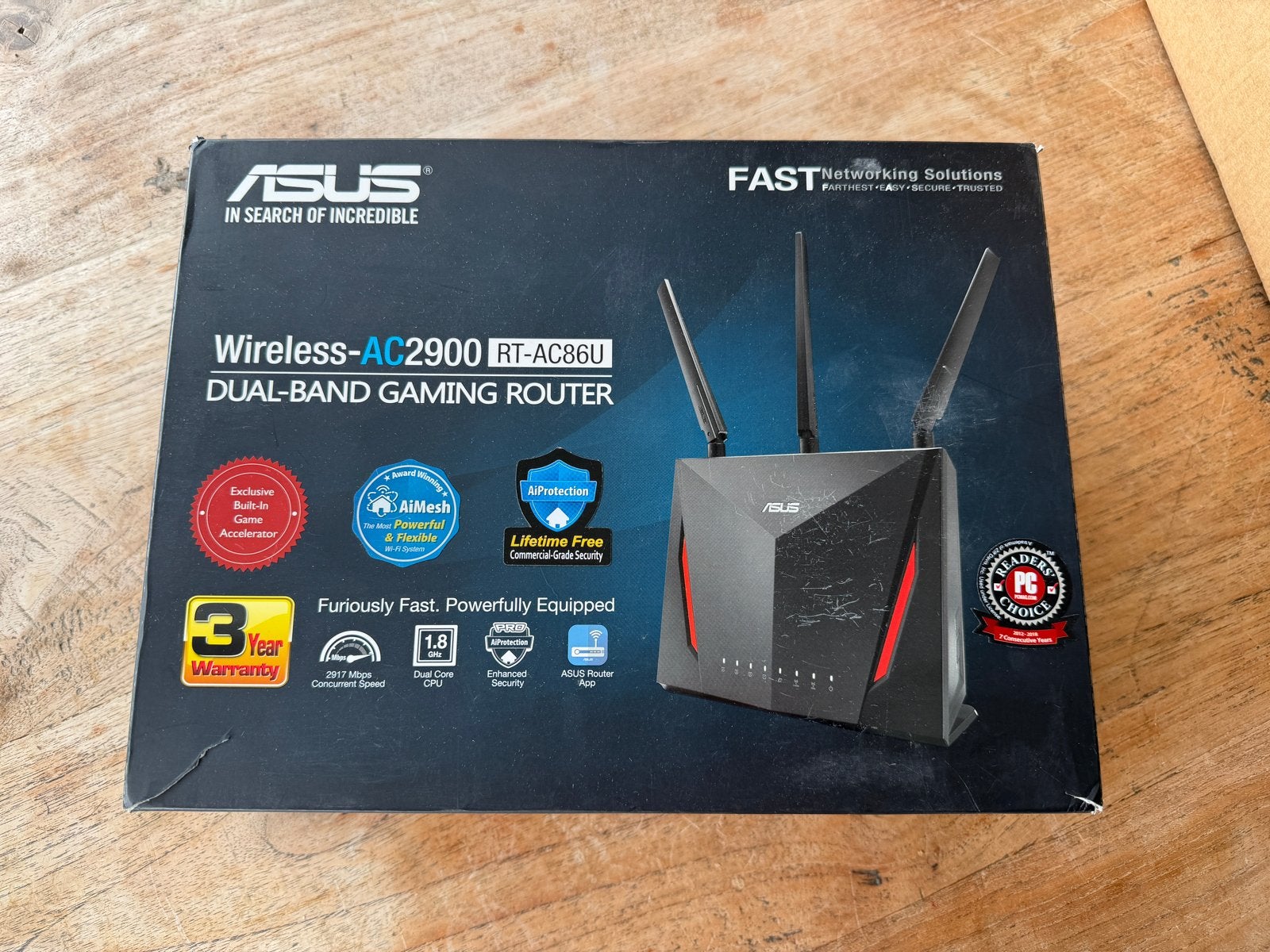 ASUS RT-AC86U Router, Computers en Software, Routers en Modems, Ophalen of Verzenden, Zo goed als nieuw, Router, ASUS