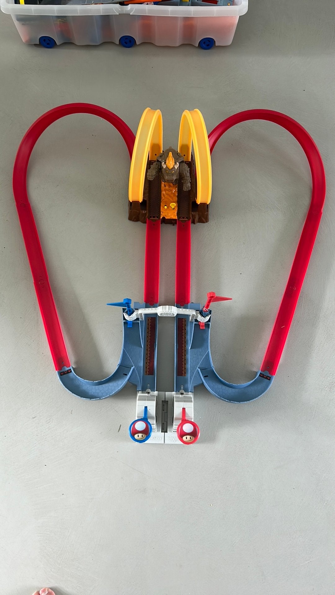 Hotwheels mariokart baan, Ophalen of Verzenden, Hot Wheels, Handmatig, Met looping