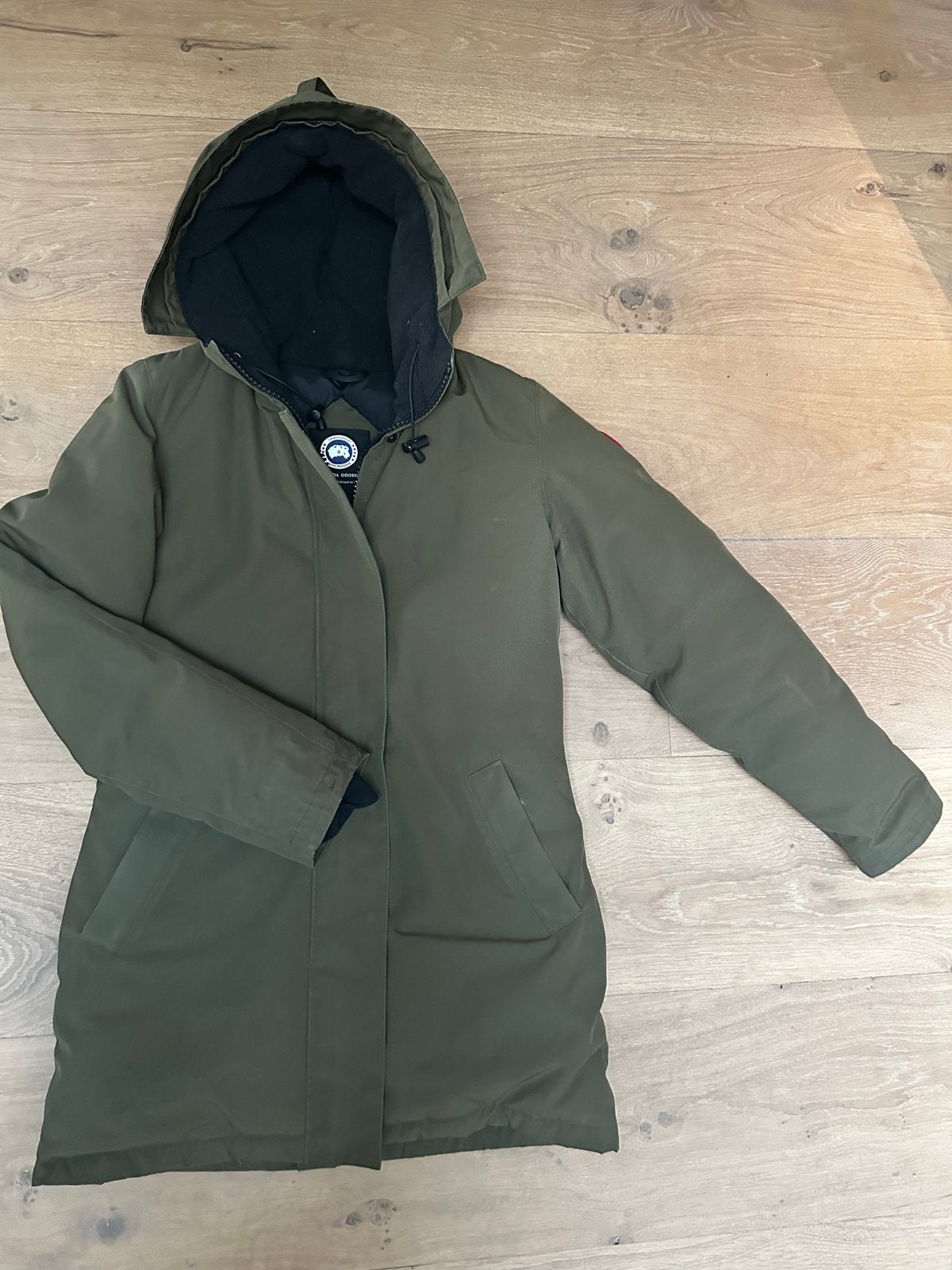 Canada Goose jas, groen, maat M, Ophalen of Verzenden, Gedragen, Maat 38/40 (M), Groen