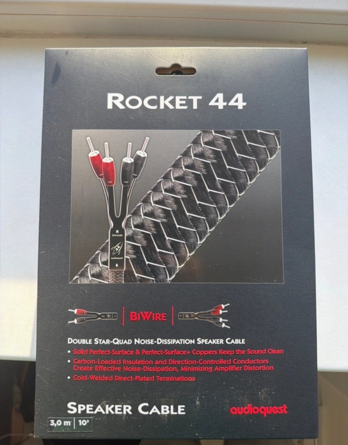 AudioQuest Rocket 44 Bi-Wire Luidsprekerkabel 3m, Ophalen of Verzenden, Nieuw, 2 tot 5 meter, Luidsprekerkabel
