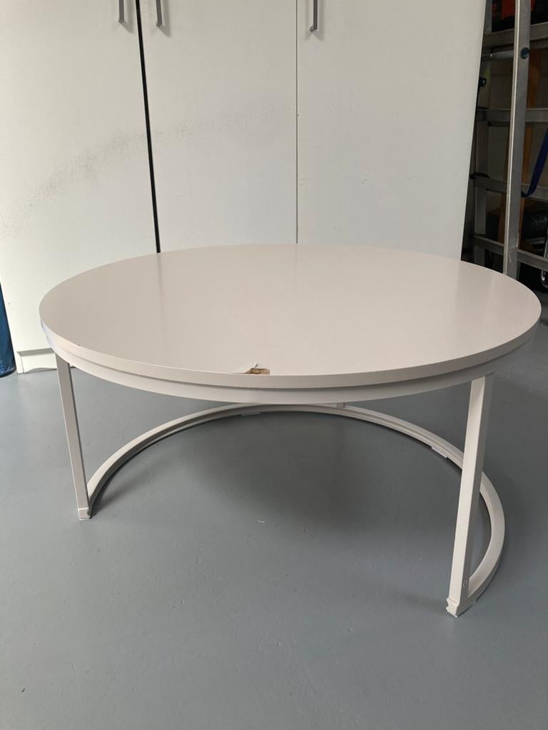 Ivoor salontafel home24 rond, Ophalen, 50 tot 100 cm, Rond, Zo goed als nieuw