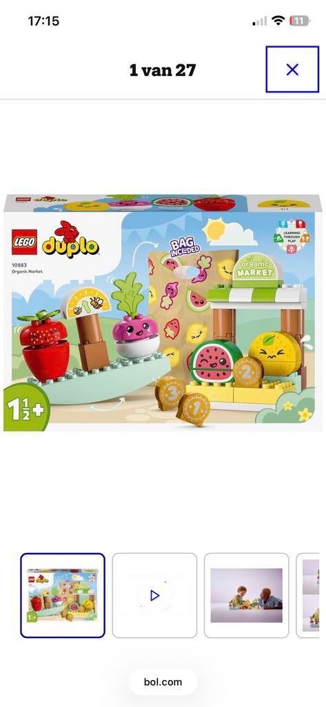 Lego duplo 10983 Organic Market, Ophalen, Zo goed als nieuw, Duplo