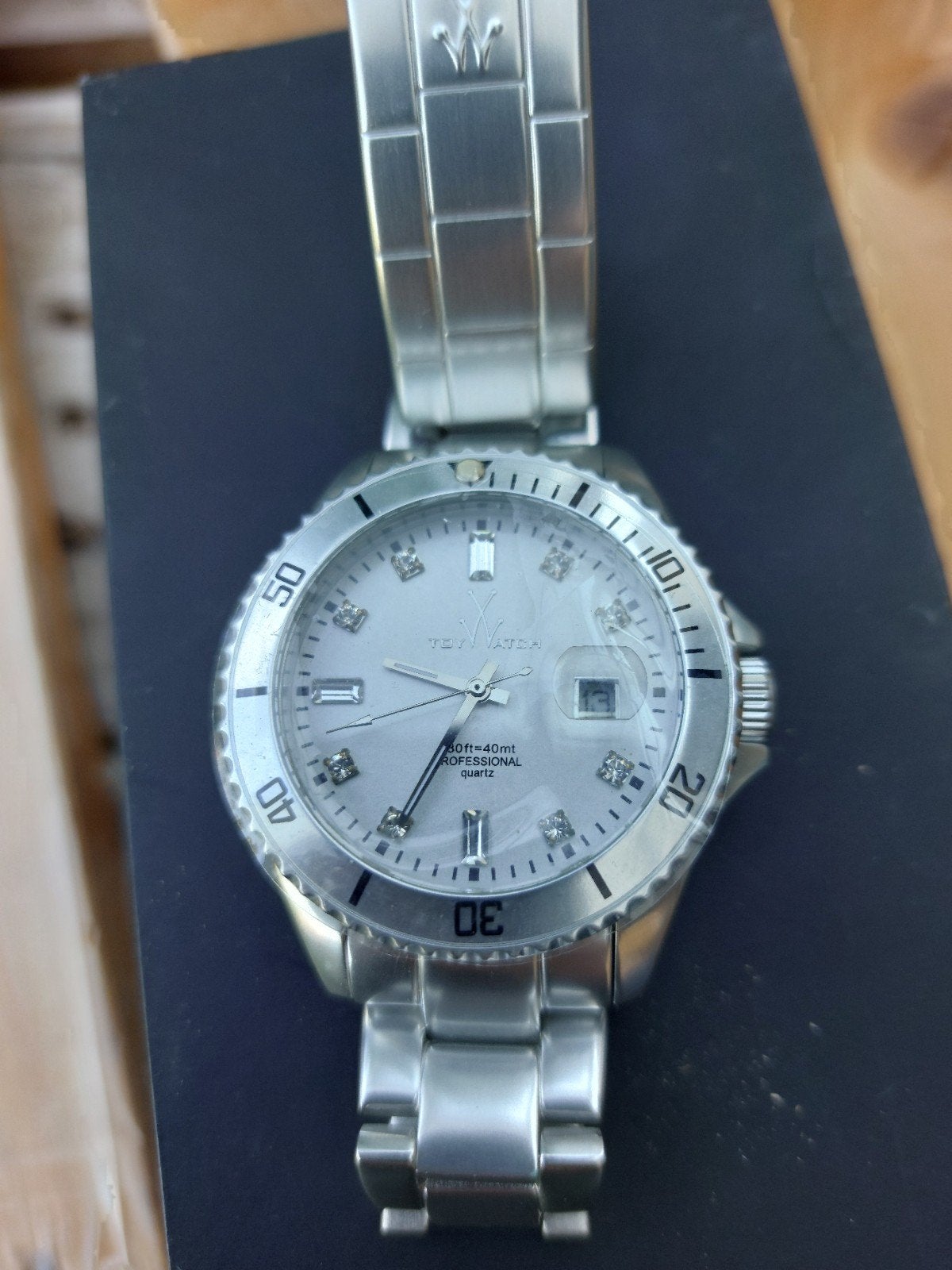 Toywatch Horloge Aluminium Zilver met Swarovski Elementen, Overige merken, Overige materialen, Polshorloge, Overige materialen