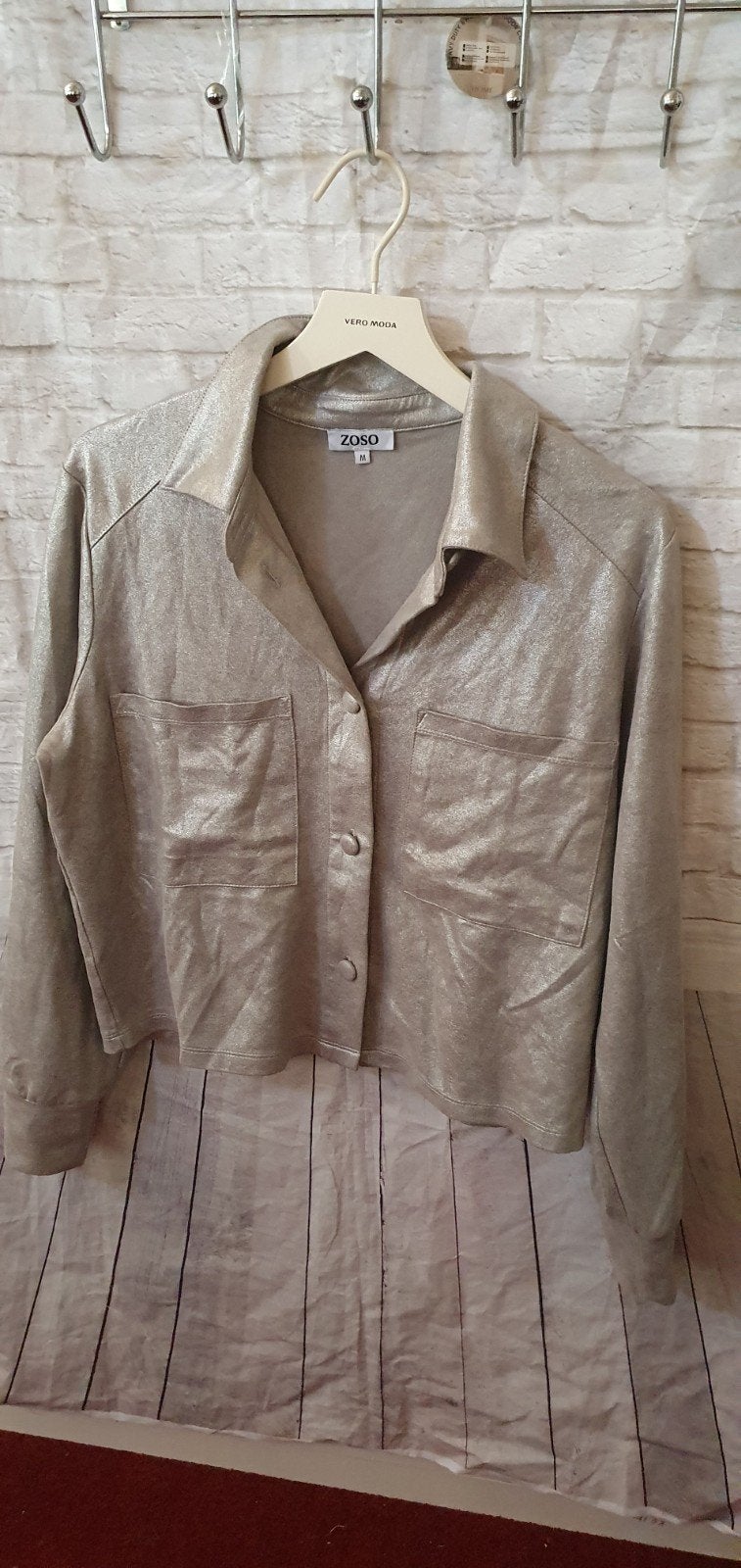 Nieuwe ZOSO Blouse Maat M - Zilverkleurig, Verzenden