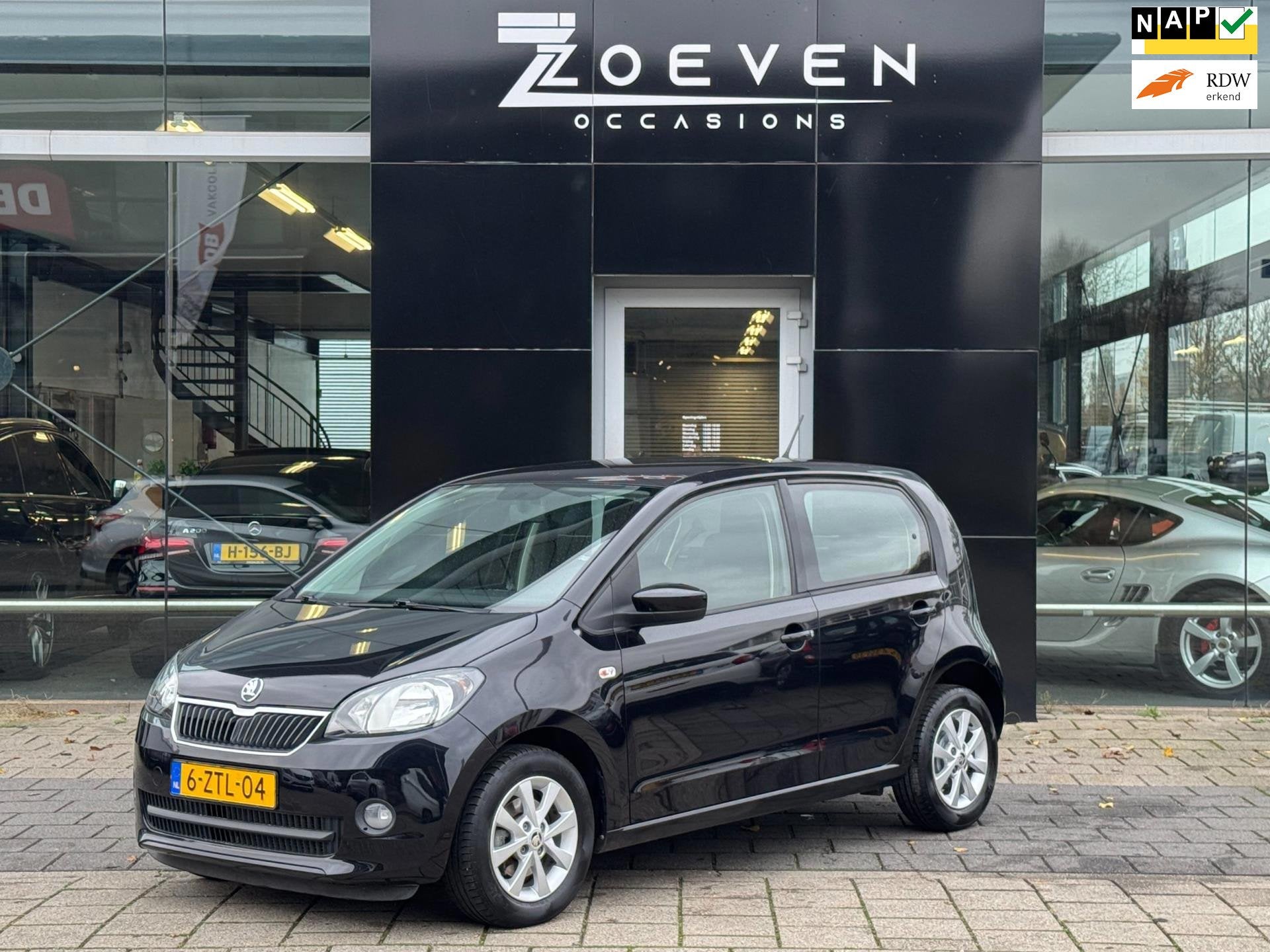 Skoda Citigo 1.0 Greentech Monte Carlo, Euro 5, Stof, Gebruikt, Zwart