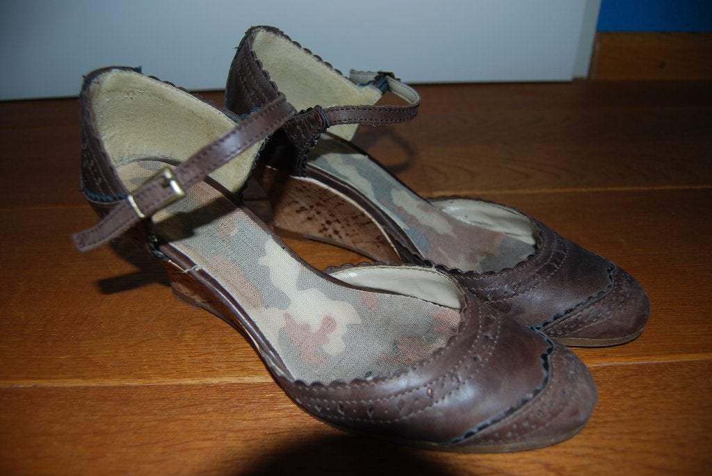 Leren bruine pumps, sleehak, Durlinger, maat 39, Pumps, Bruin, Ophalen of Verzenden, Gedragen