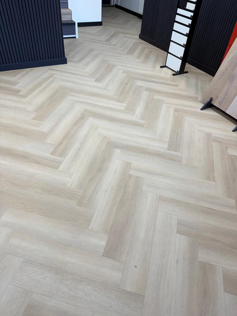 Visgraat PVC Click vloer - Nu inclusief leggen €39,95!!, Kunststof, 50 tot 150 cm, Overige typen, Nieuw