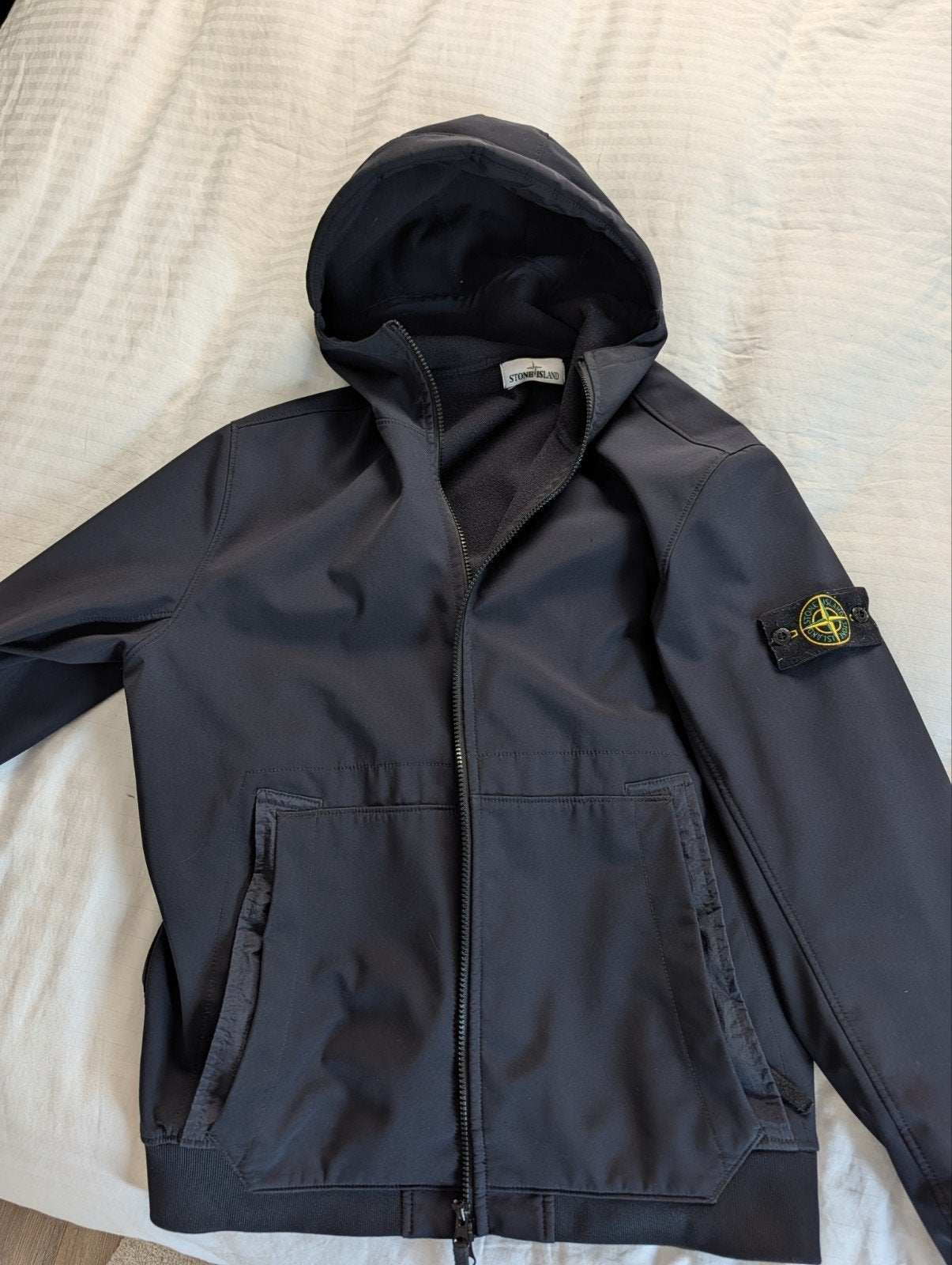 Stone Island Soft Shell Jas - maat L - Blauw, Ophalen, Maat 52/54 (L), Zwart, Stone Island