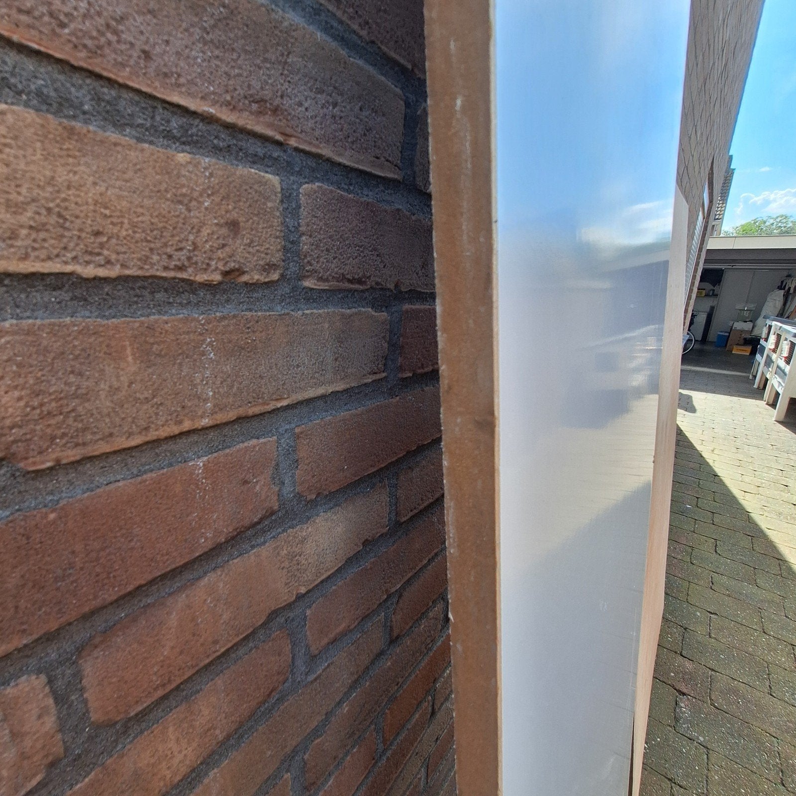 MDF plaat 18mm wit gefolied 244x57cm, Ophalen of Verzenden, Nieuw, Overige materialen, 20 tot 50 mm