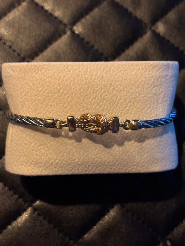 IN PRIJS VERLAAGD!!!!Armband “Fred” style staal met goud, Verzenden, Zo goed als nieuw, Goud