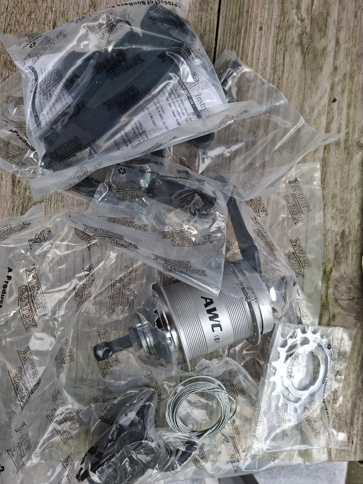 Sturmey Archer AWC II 3 speed achternaaf terugtraprem., Remmen, Stadsfiets, Ophalen of Verzenden, Sturmey Archer