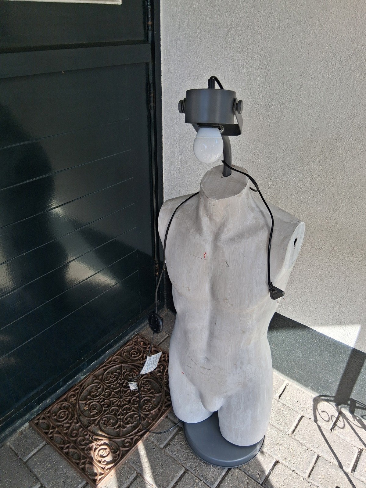 Unieke Mannequin Torso Lamp - Industriële Stijl, Ophalen, Gebruikt, 100 tot 150 cm, Metaal