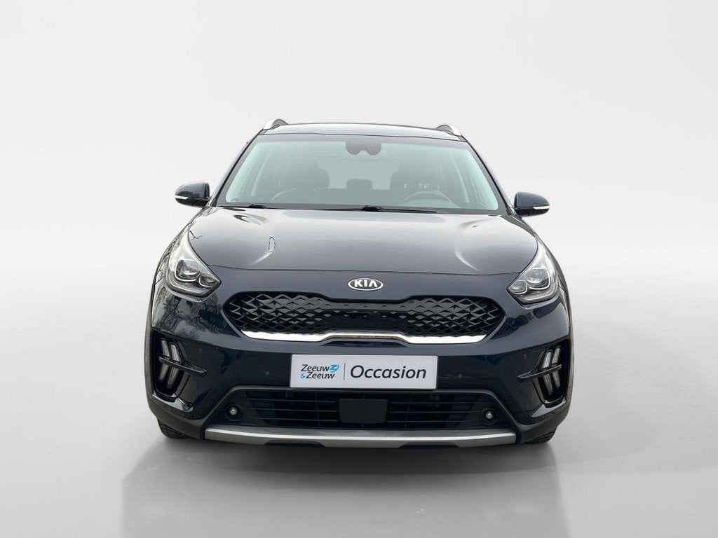 Kia Niro 1.6 GDi PHEV DynamicLine | Stoel- en stuurverwarmin, Auto's, Kia, Gebruikt, Blauw, Leder en Stof, Plug-in hybride