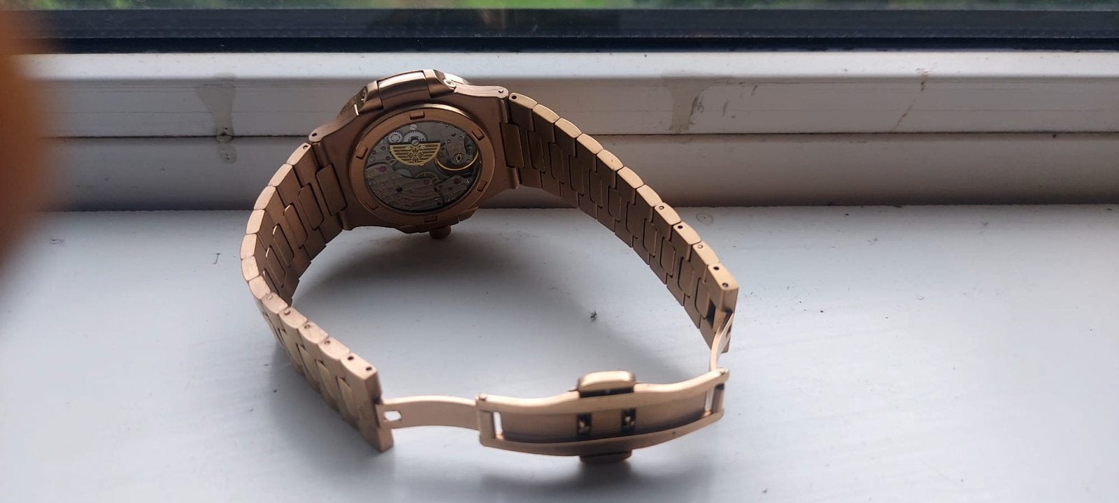 Patek Philippe Nautilus Rosegoud Herenhorloge, Sieraden, Tassen en Uiterlijk, Overige merken, Polshorloge, Ophalen of Verzenden