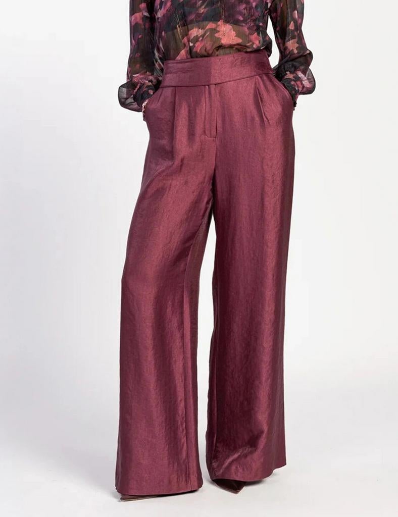 Aaiko burgundy wide leg pantalon nieuw, Aaiko, Paars, Maat 42/44 (L), Nieuw