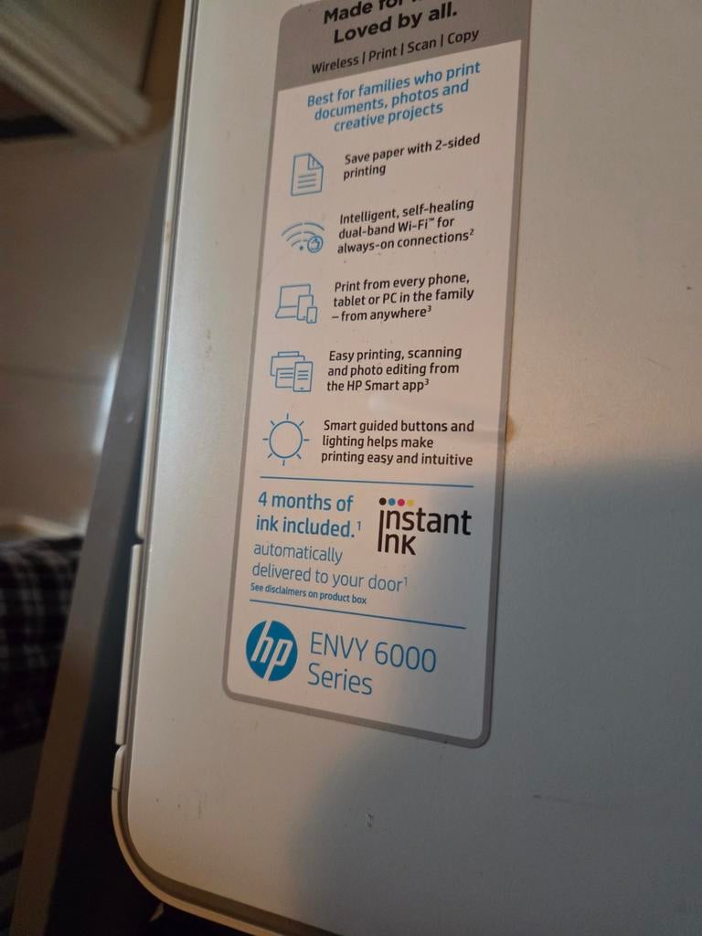 HP Envy 6000 Series printer, Computers en Software, Printers, Ophalen of Verzenden, Nieuw, Scannen, Draadloos