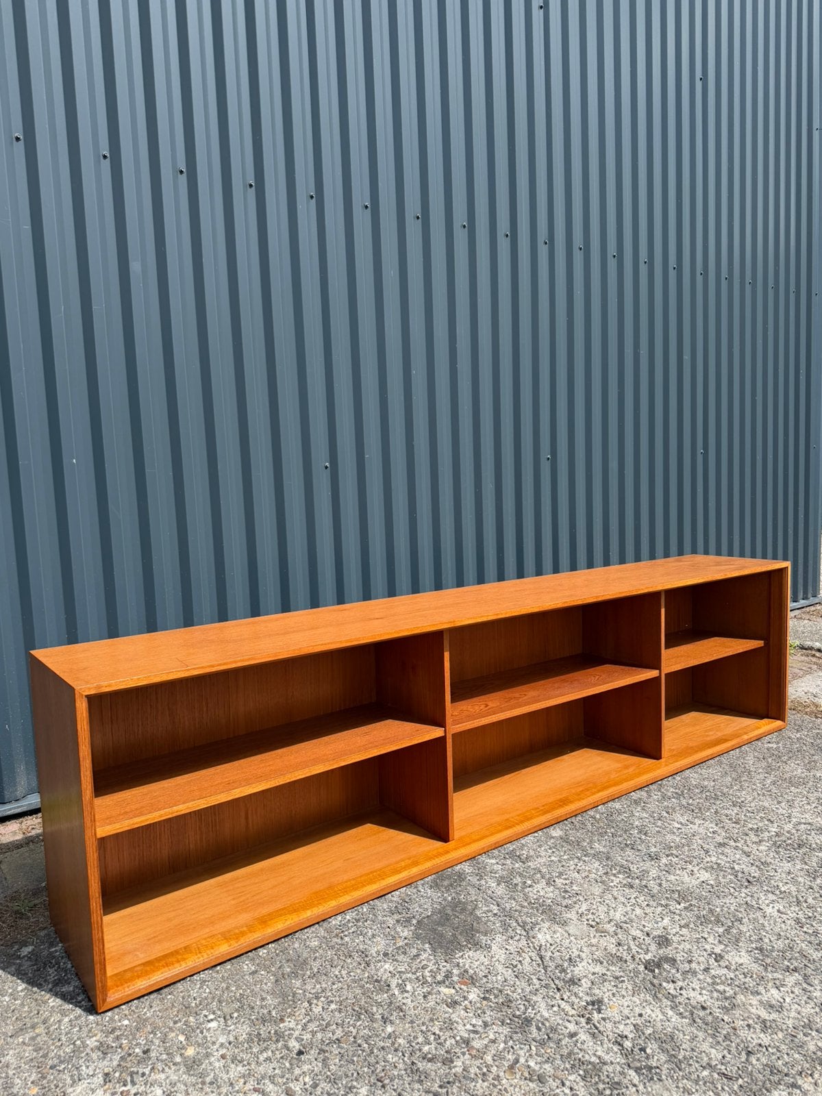 Tvmeubel lowboard boekenkast teak, Ophalen, Gebruikt, C, X