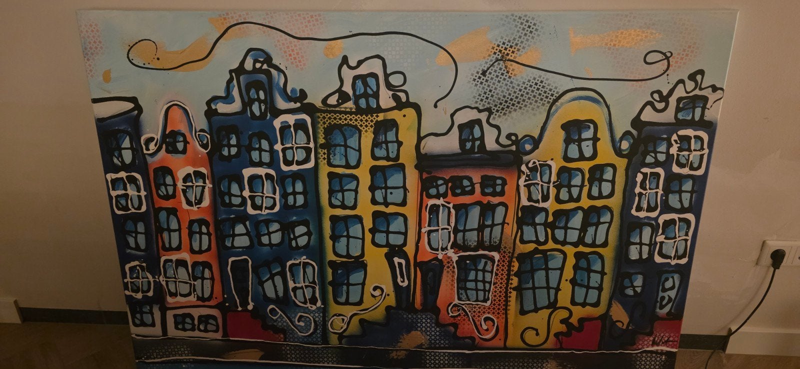 Schilderij "Herengracht" van Rick Triest (2020), Ophalen