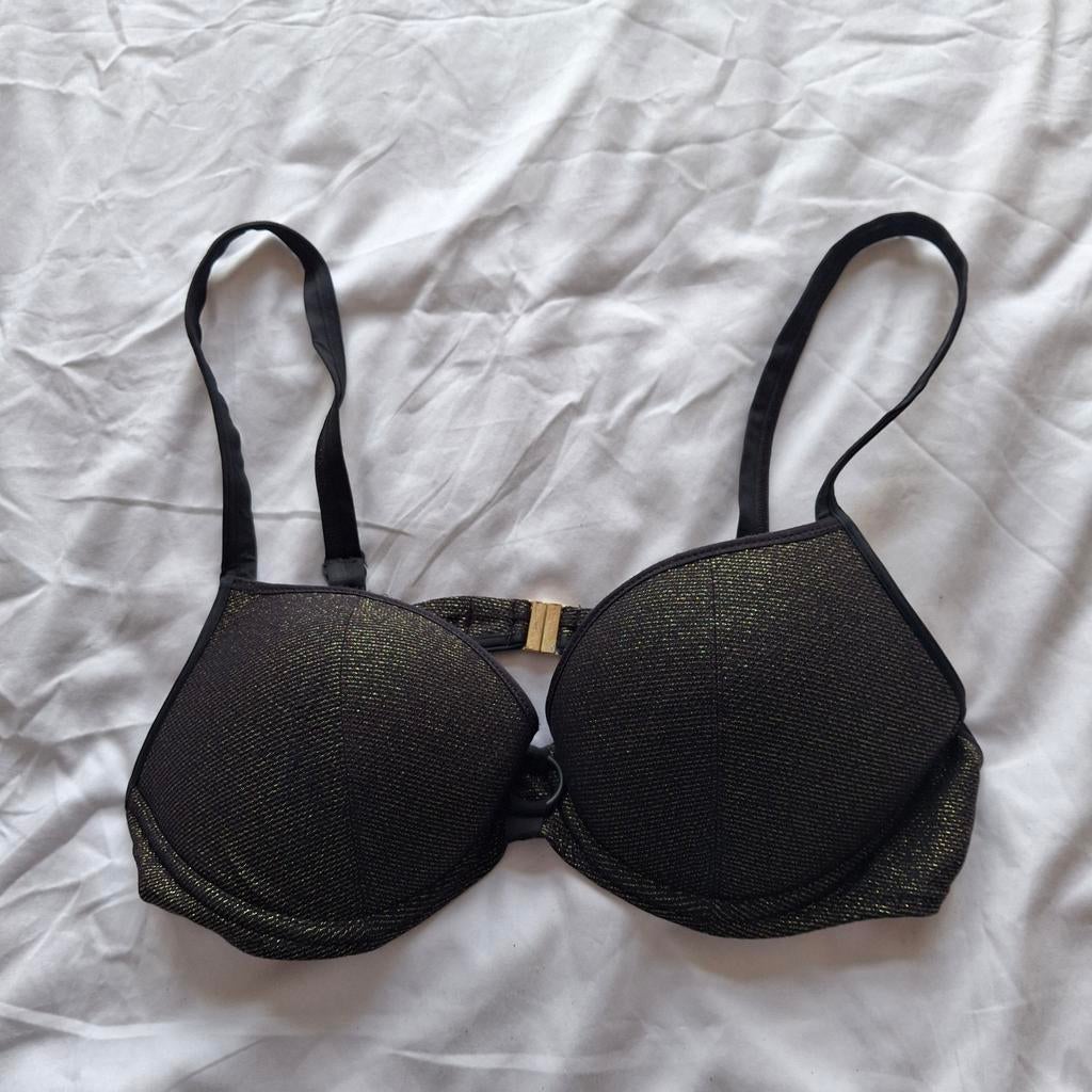 Bikinitop zwartgoud Marie Jo maat 85C, Ophalen of Verzenden, Zo goed als nieuw, Zwart, Bikini