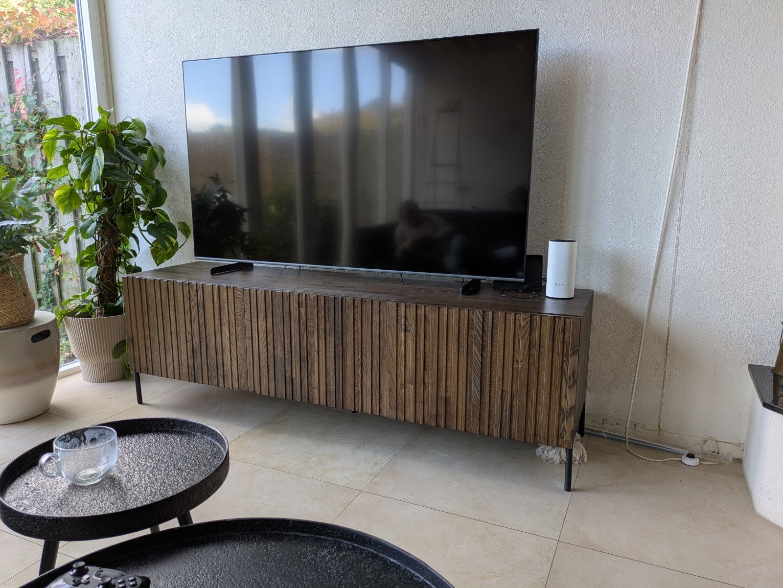 Woood Gravure Dressoir Kasten (2 stuks), Modern, Industrieel, 150 tot 200 cm, 25 tot 50 cm, Ophalen