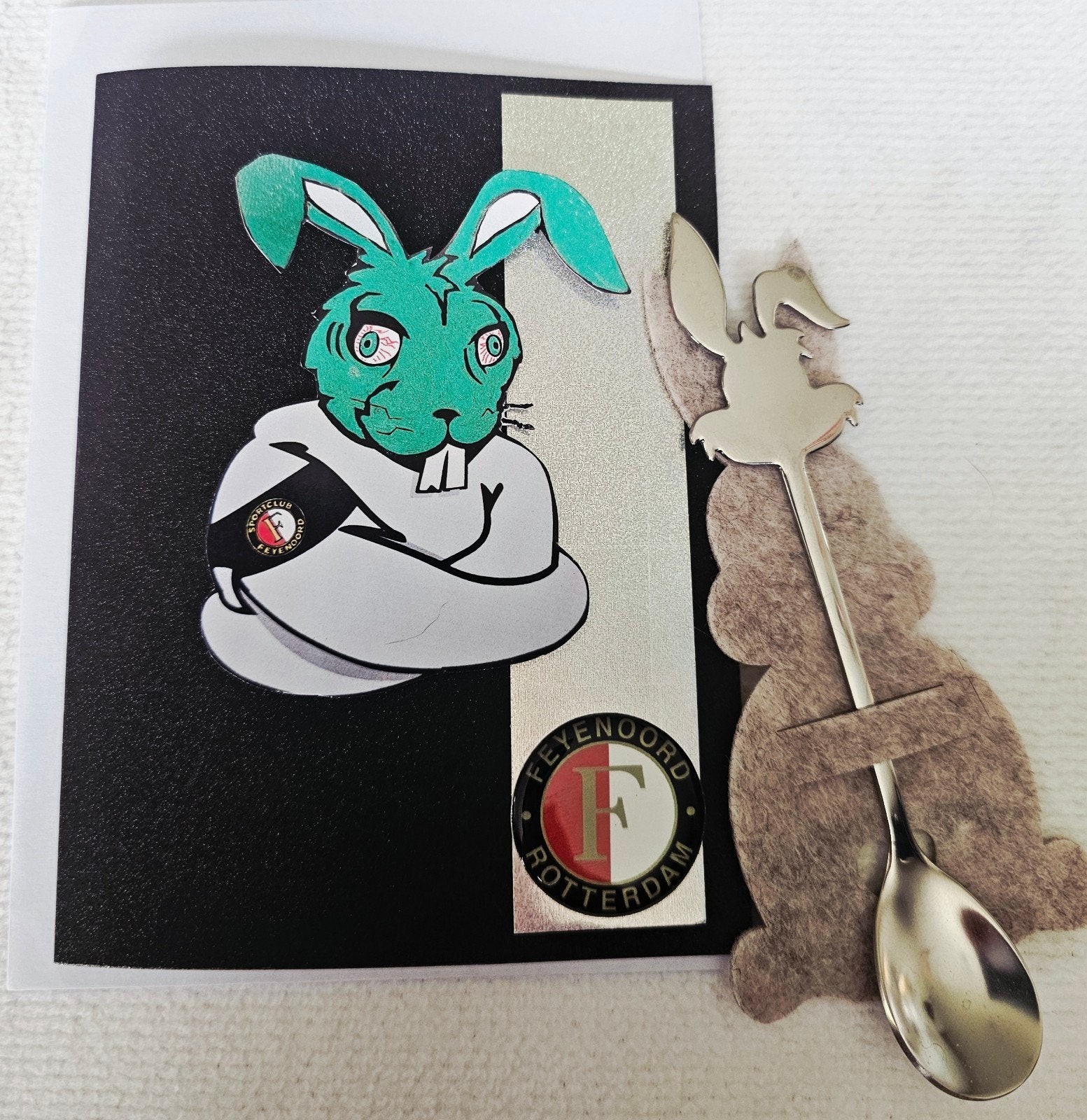 Feyenoord Kaart met Lepel, Ophalen of Verzenden, Feyenoord, Overige typen