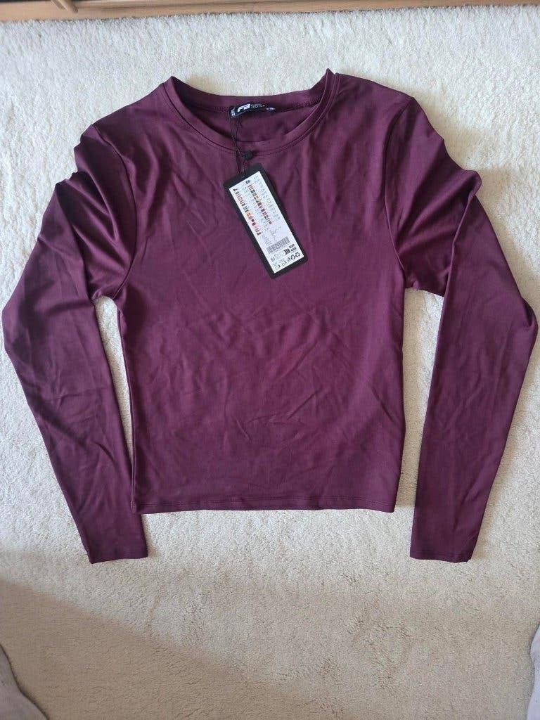 Nieuw bordeaux shirt met lange mouwen mt M, Kleding | Dames, T-shirts, Maat 38/40 (M), Nieuw, Ophalen of Verzenden, Lange mouw