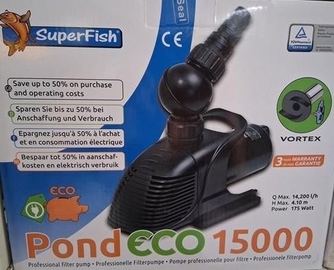 Opruiming!!! SuperFish Pond Eco pomp 15000!!!, Ophalen of Verzenden, Nieuw, Vijverpomp