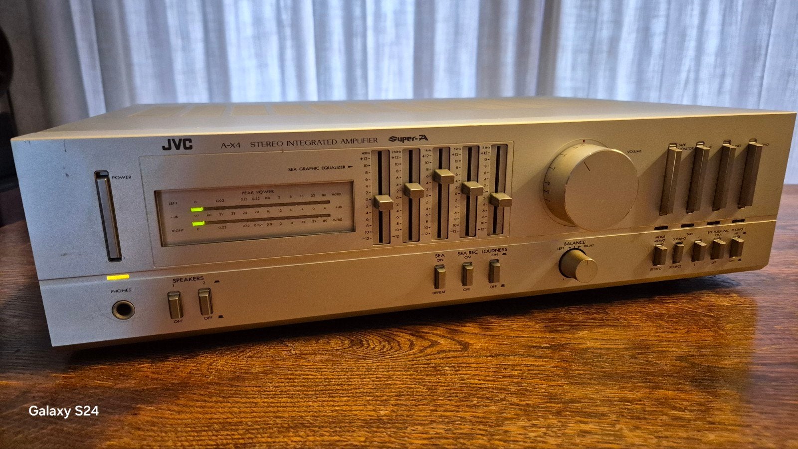 JVC A-X4 Stereo Geïntegreerde Versterker Super-A, Gebruikt, JVC, Ophalen of Verzenden, 60 tot 120 watt