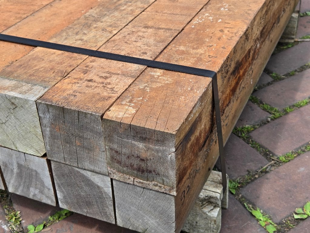 22 Hardhouten palen 8x8 cm - 1.00 m lang - nr: HB92, Ophalen, Palen, Nieuw, Hardhout