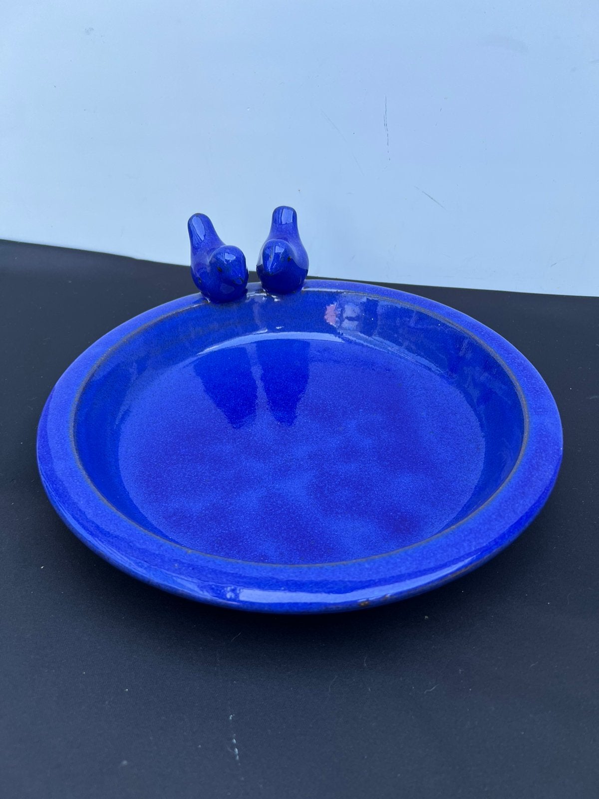 Te Koop : Vogelbad Blauw Keramiek Vogel Badje Nieuw, Ophalen of Verzenden, Nieuw