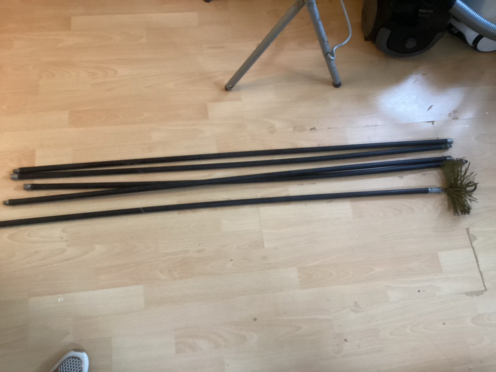 Schoorsteenveeg set, Ophalen