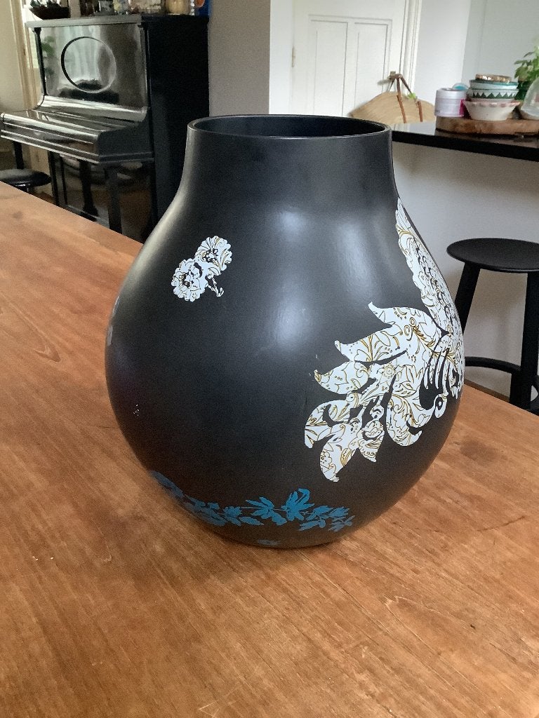 Ikea Hella Jongerius vaas zwart, Ophalen, Zo goed als nieuw, Zwart, Steen/keramiek