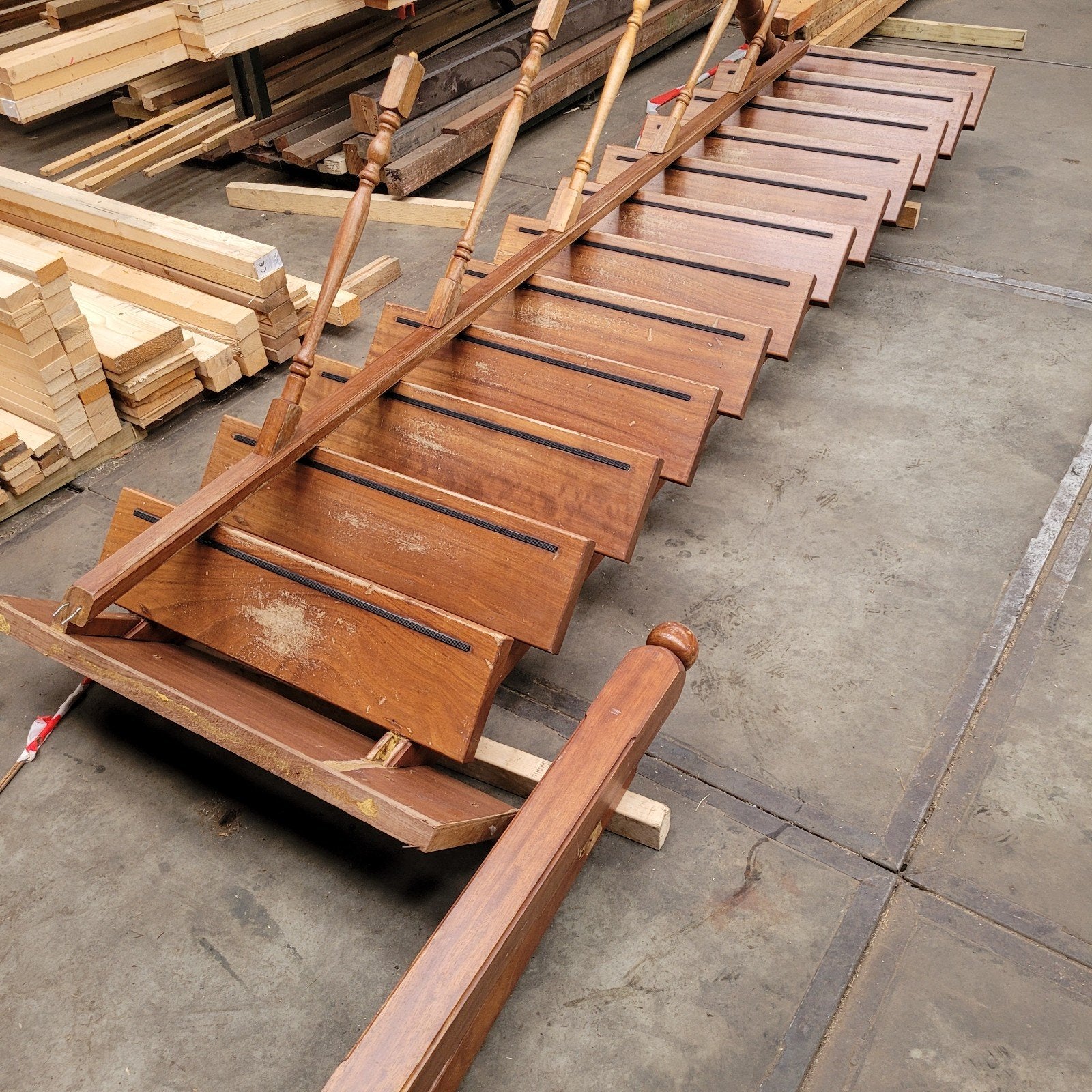 Hardhouten open Trap., Doe-het-zelf en Verbouw, Ladders en Trappen, Ophalen, Gebruikt, 2 tot 4 meter
