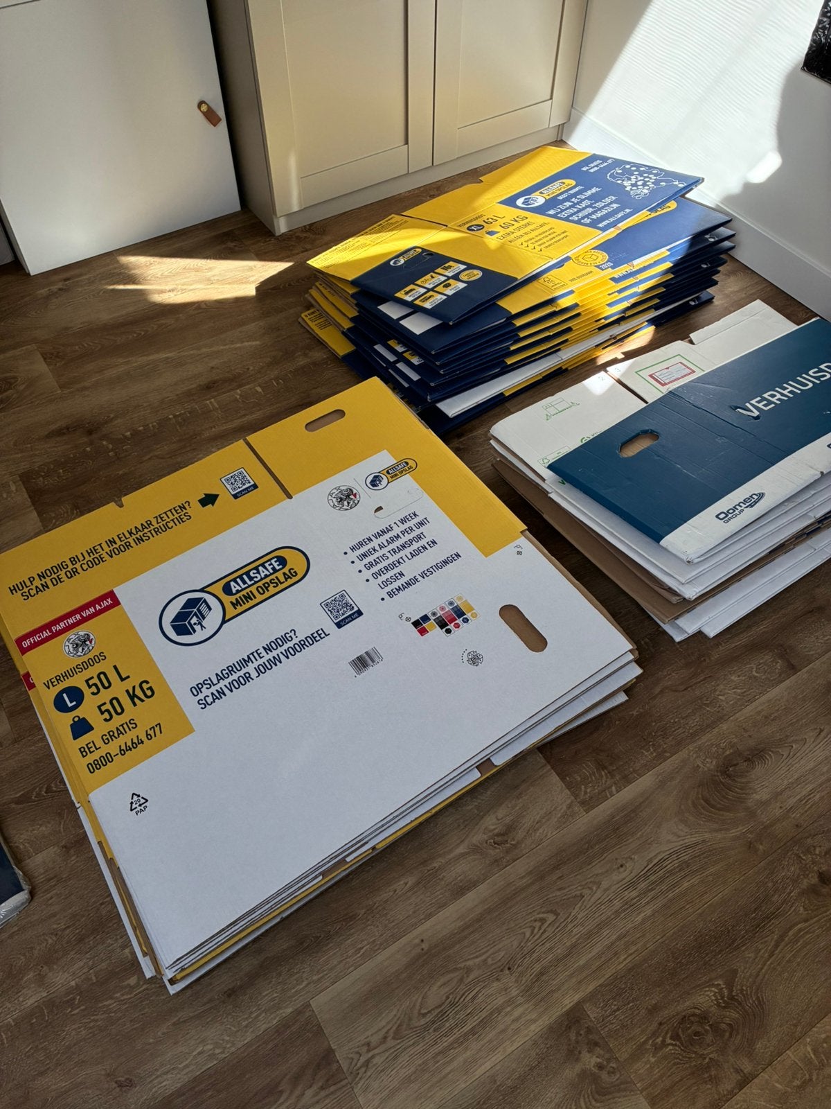 47 verhuisdozen 15  nieuw 32 gebruikte, Ophalen, Doos, Opvouwbaar, Minder dan 50 cm