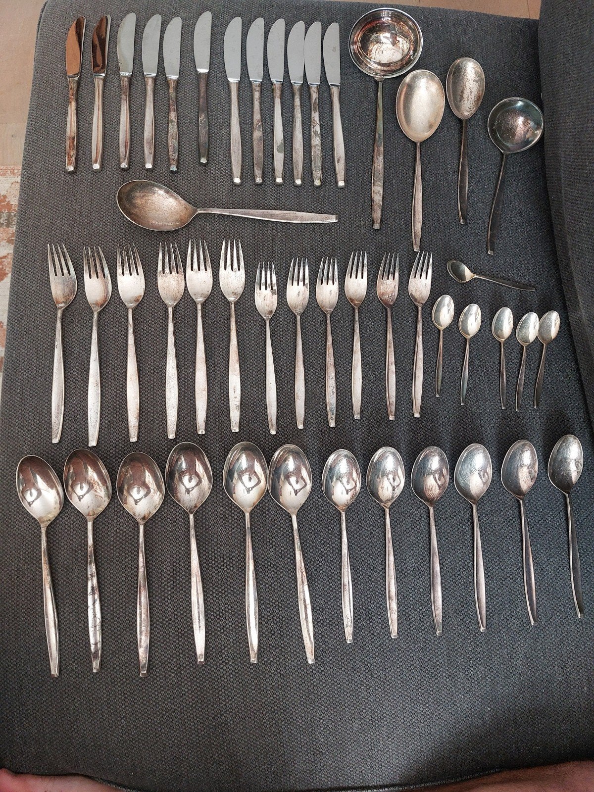verzilverd 90 BSF bestek complete set 6 couverts, Ophalen of Verzenden, Zilver
