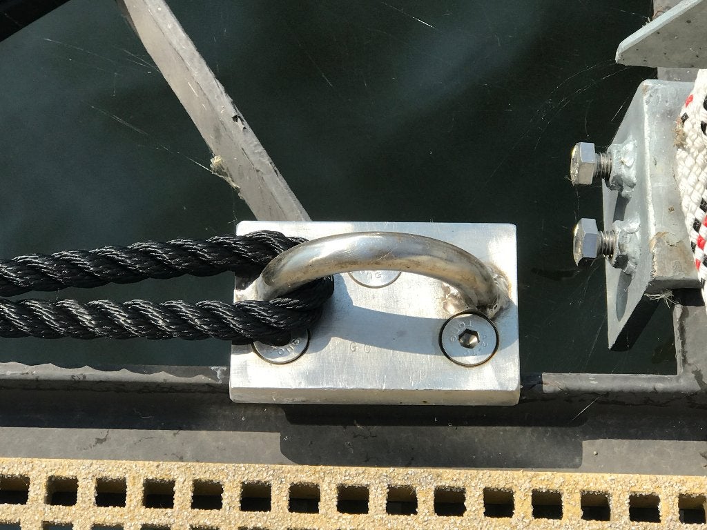 RVS Steigeroog oogplaat, Docklock, warteloog, Ophalen of Verzenden, Zo goed als nieuw, Overige typen