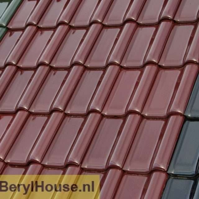 € 21,95 per m2  Gebakken dakpannen: FD 10 wijnrood hoogglans, Niet ingevuld, Steen of Klei, Verzenden, Niet ingevuld