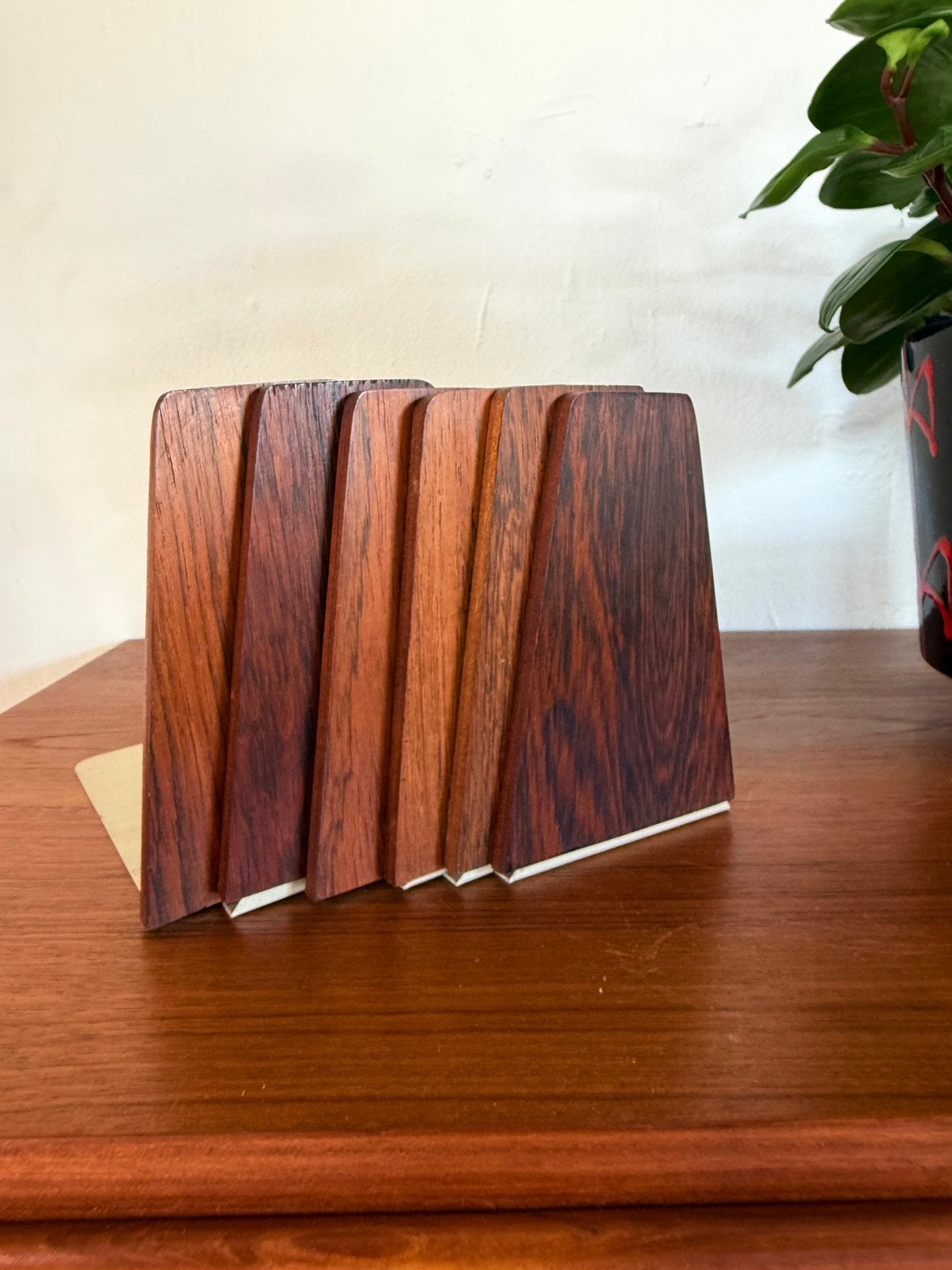 6x vintage Palissander boekensteun, Kai Kristiansen ‘60, Gebruikt, Kai Kristiansen, Kai Kristiansen, Ophalen of Verzenden