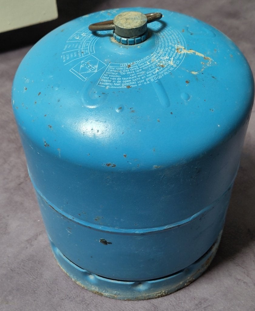 Campingaz fles 907 leeg, Ophalen, Gebruikt