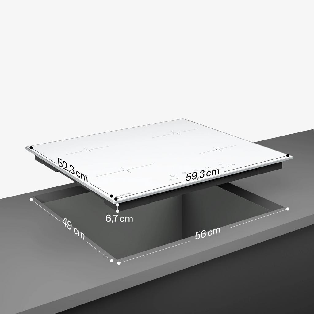 Inductiekookplaat / kookplaat / inductie, Witgoed en Apparatuur, Kookplaten, Ophalen, 4 kookzones, Zo goed als nieuw, Inbouw