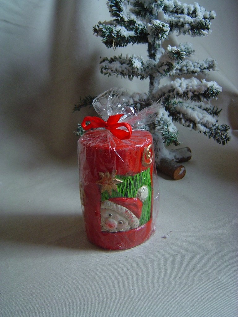Vintage kerstman kaars jaren 70, Ophalen of Verzenden, Zo goed als nieuw